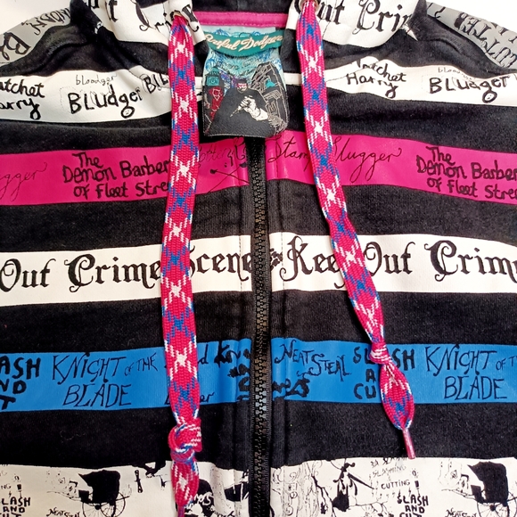 Artful Dodger | 'Crime scene, Keep Out' zipper hoodie | Men's Small - Picture 3 of 9